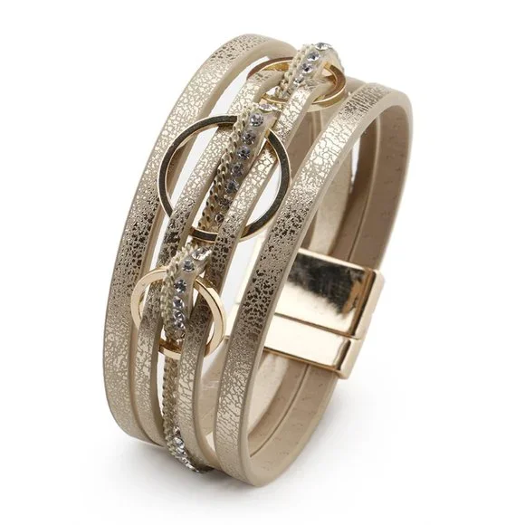 multi-layer pu leather bracelet - Picture 1 of 1